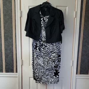 Black and White Patterned Skirt
